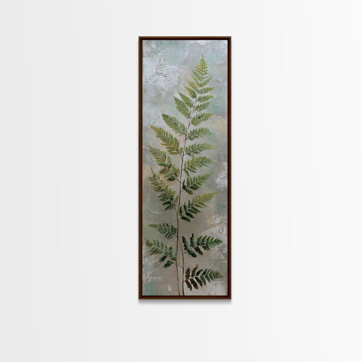 Minimal Green Fern Specimen Canvas Print, Medical Office Art, Dental Office Decor, Office Decor, Fine Art, Calm, Brain Art, MOA-1x3-68