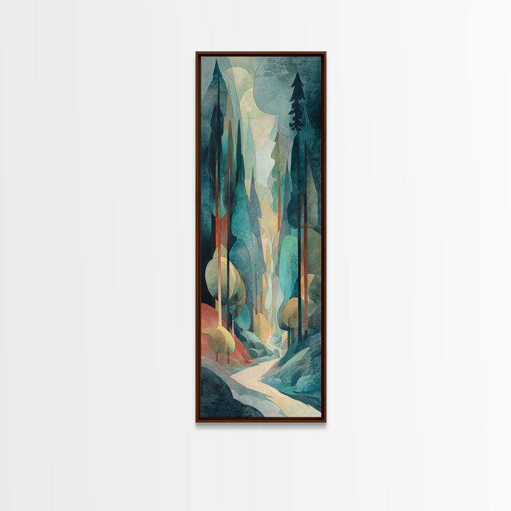 Soft Mountain Landscape Canvas Print, Medical Office Art, Luxury Decor, Office Decor, Fine Art, Calm, Digital Wall Art, MOA-1x3-86