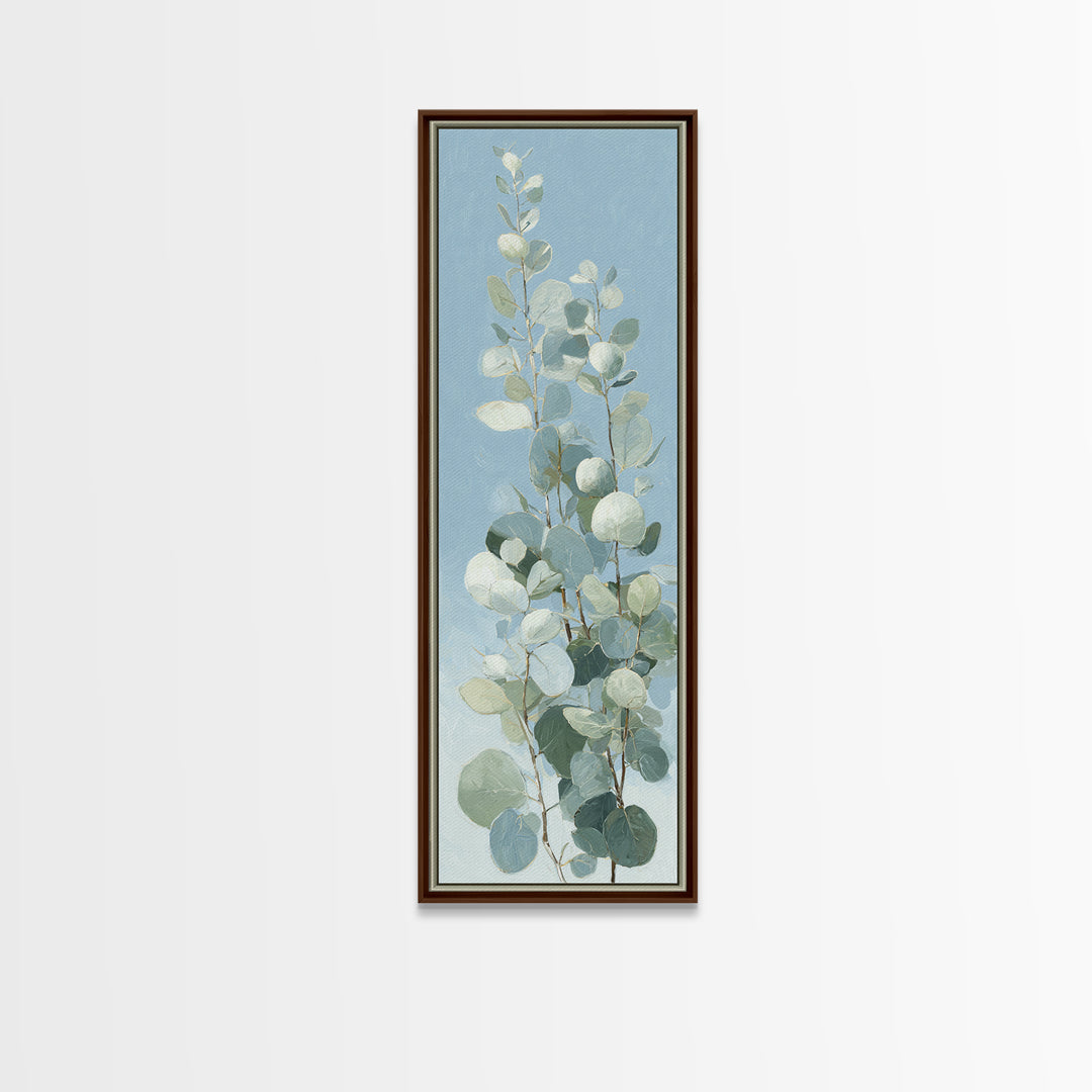 Botanical Eucalyptus Branch Framed Canvas Print, Medical Office Art, Heart Anatomy Print, Office Decor, Fine Art, Calm, MOA-1x3-87