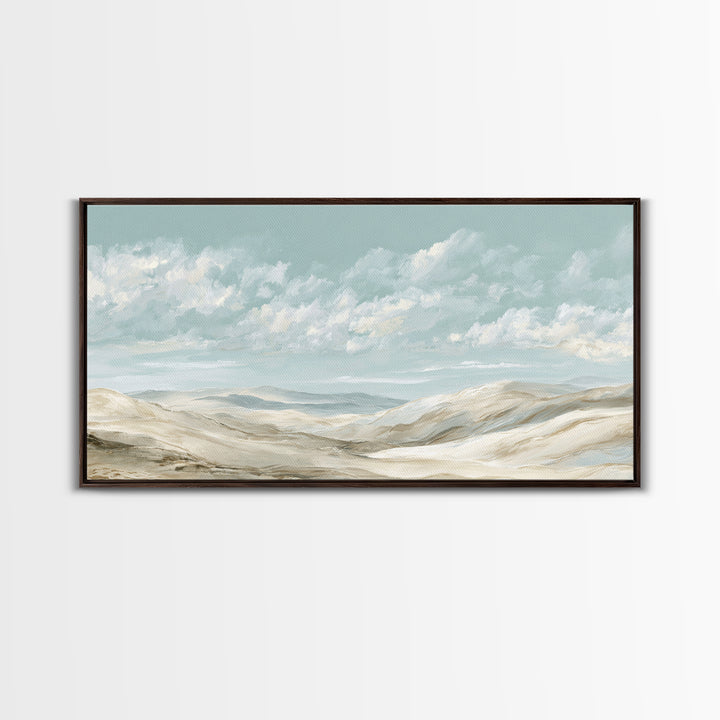 Large Neutral Landscape Framed Canvas Print, Medical Office Art, Art Print, Office Decor, Fine Art, Calm, Printable Art, MOA-2x1-12