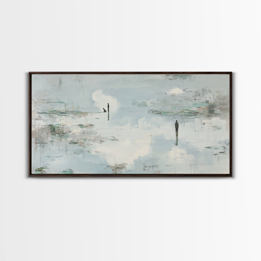 Simple Line Figure Framed Canvas Print, Medical Office Art, Fine Art Print, Office Decor, Fine Art, Calm, Wall Decor, MOA-2x1-14