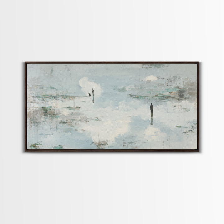 Simple Line Figure Framed Canvas Print, Medical Office Art, Fine Art Print, Office Decor, Fine Art, Calm, Wall Decor, MOA-2x1-14