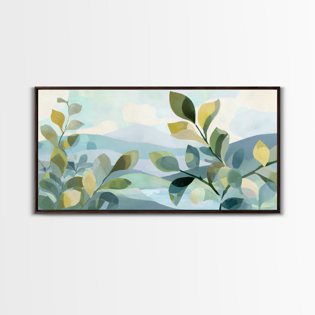 Fresh Citrus and Leaves for Bright Optimism Framed Canvas Print, Medical Office Art, Statement Artwork, Office Decor, Calm, MOA-2x1-20