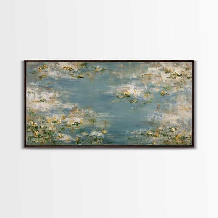 Sunlit Meadow with Wildflowers and Calm Mood Canvas Print, Medical Office Art, Office Decor, Watercolor Art, Calm, MOA-2x1-32
