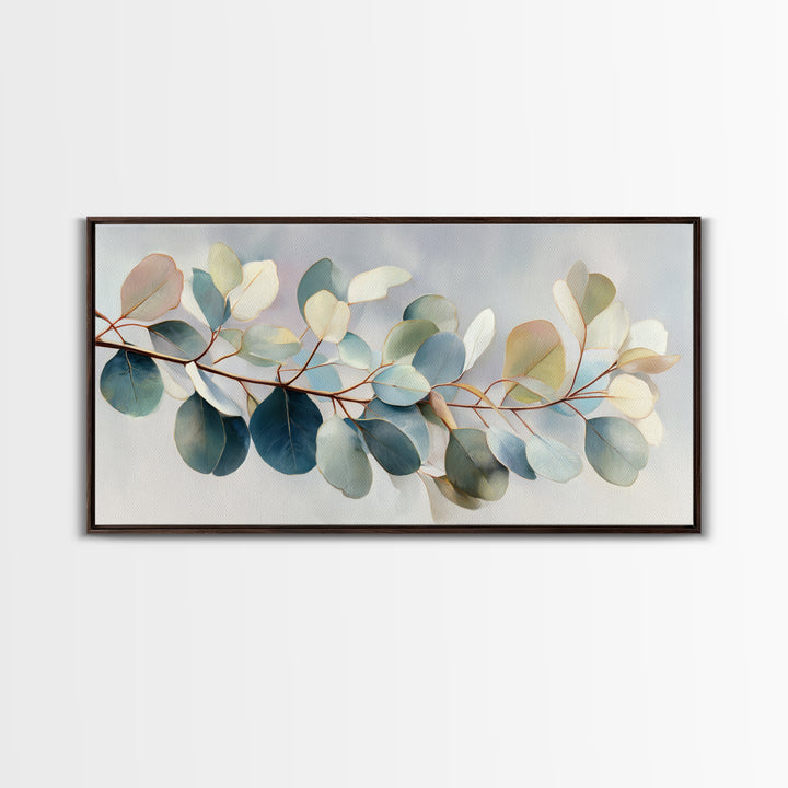 Botanical Eucalyptus Branch Canvas Print, Medical Office Art, Animal Art, Office Decor, Watercolor Art, Calm, MOA-2x1-47
