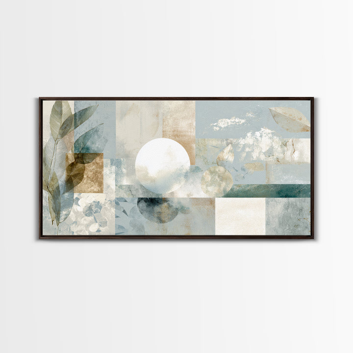 Clean Geometric Composition Framed Canvas Print, Medical Office Art, Luxury Decor, Office Decor, Calm, Digital Wall Art, MOA-2x1-6