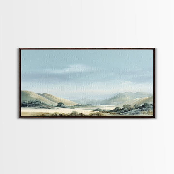 Large Neutral Landscape Framed Canvas Print, Medical Office Art, Digital Wall Art, Office Decor, Calm, Healthcare Wall Art, MOA-2x1-60