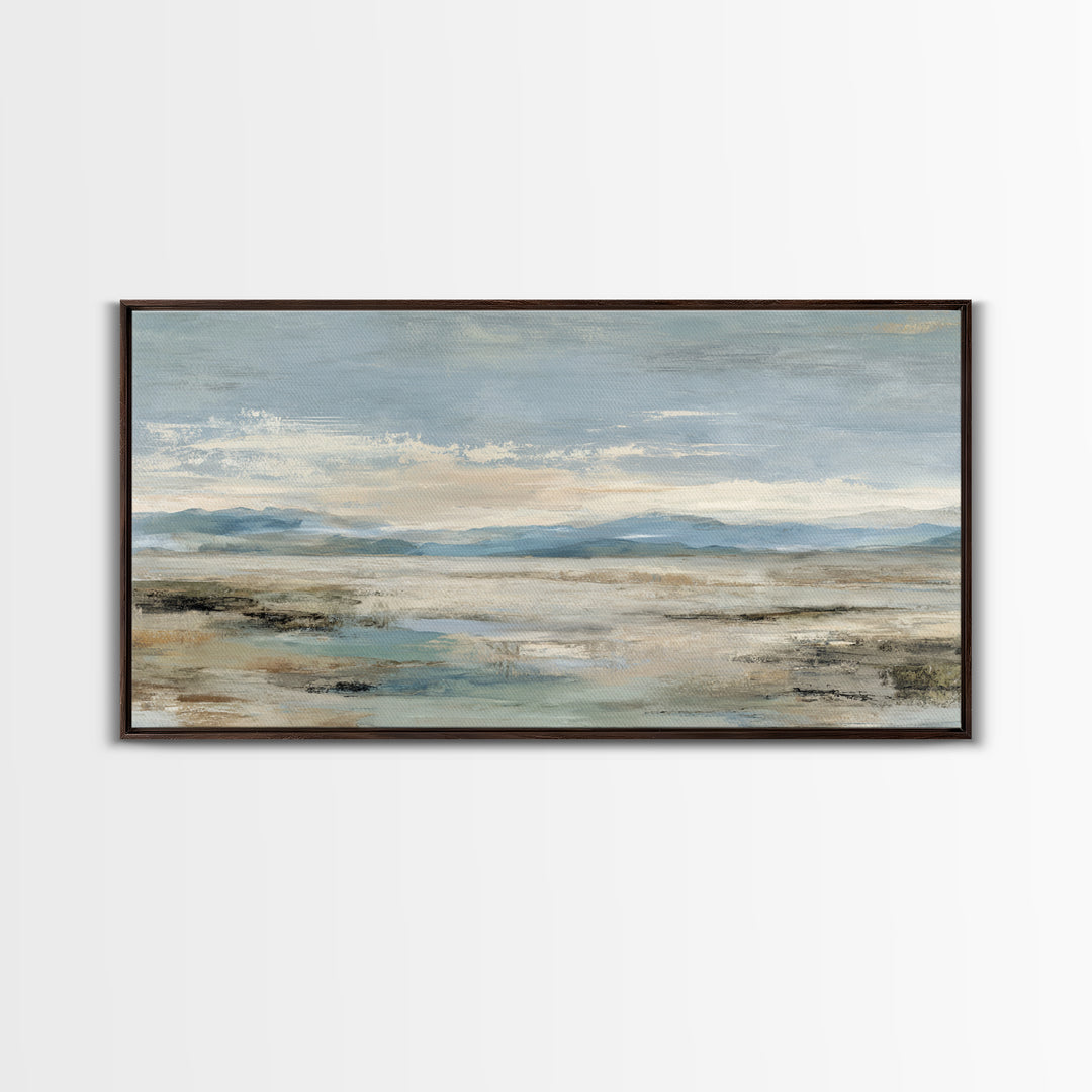Large Neutral Landscape Framed Canvas Print, Medical Office Art, Brain Poster, Office Decor, Fine Art, Calm, Medical School, MOA-2x1-84