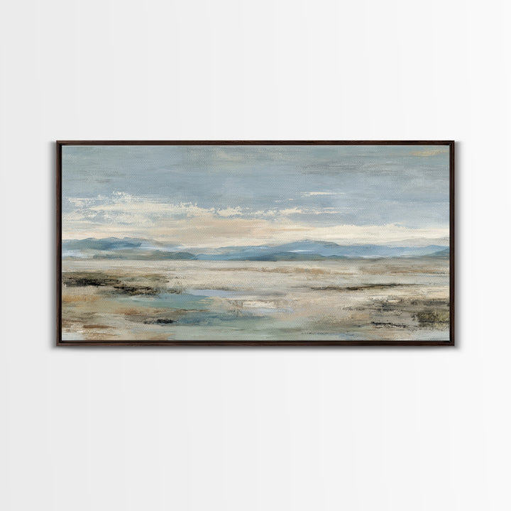 Large Neutral Landscape Framed Canvas Print, Medical Office Art, Brain Poster, Office Decor, Fine Art, Calm, Medical School, MOA-2x1-84