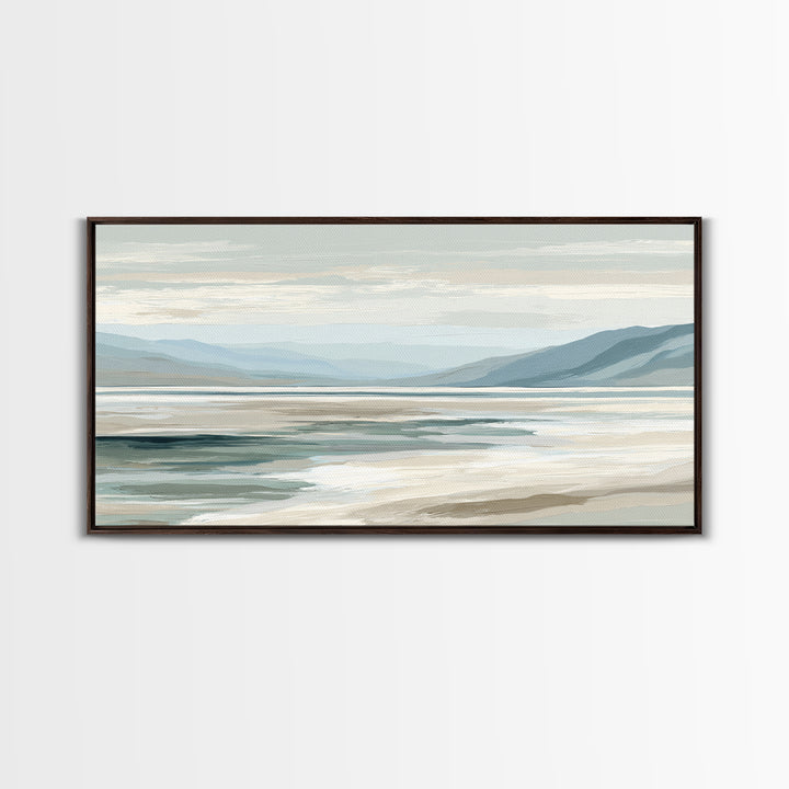 Peaceful Ocean Horizon Framed Canvas Print, Medical Office Art, Anatomy Poster, Office Decor, Fine Art, Calm, Modern Decor, MOA-2x1-96