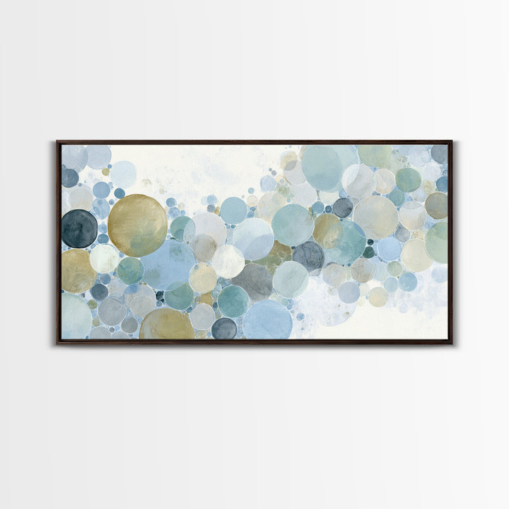 Abstract Cells and Circles as Soothing Pattern Framed Canvas Print, Medical Office Art, Printable Card, Office Decor, MOA-2x1-97