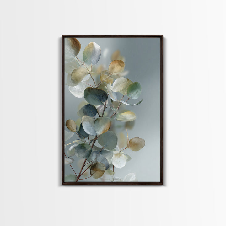 Botanical Eucalyptus Branch Canvas Print, Medical Office Art, Medical School, Office Decor, Fine Art, Calm, Minimalist Decor, MOA-2x3-11