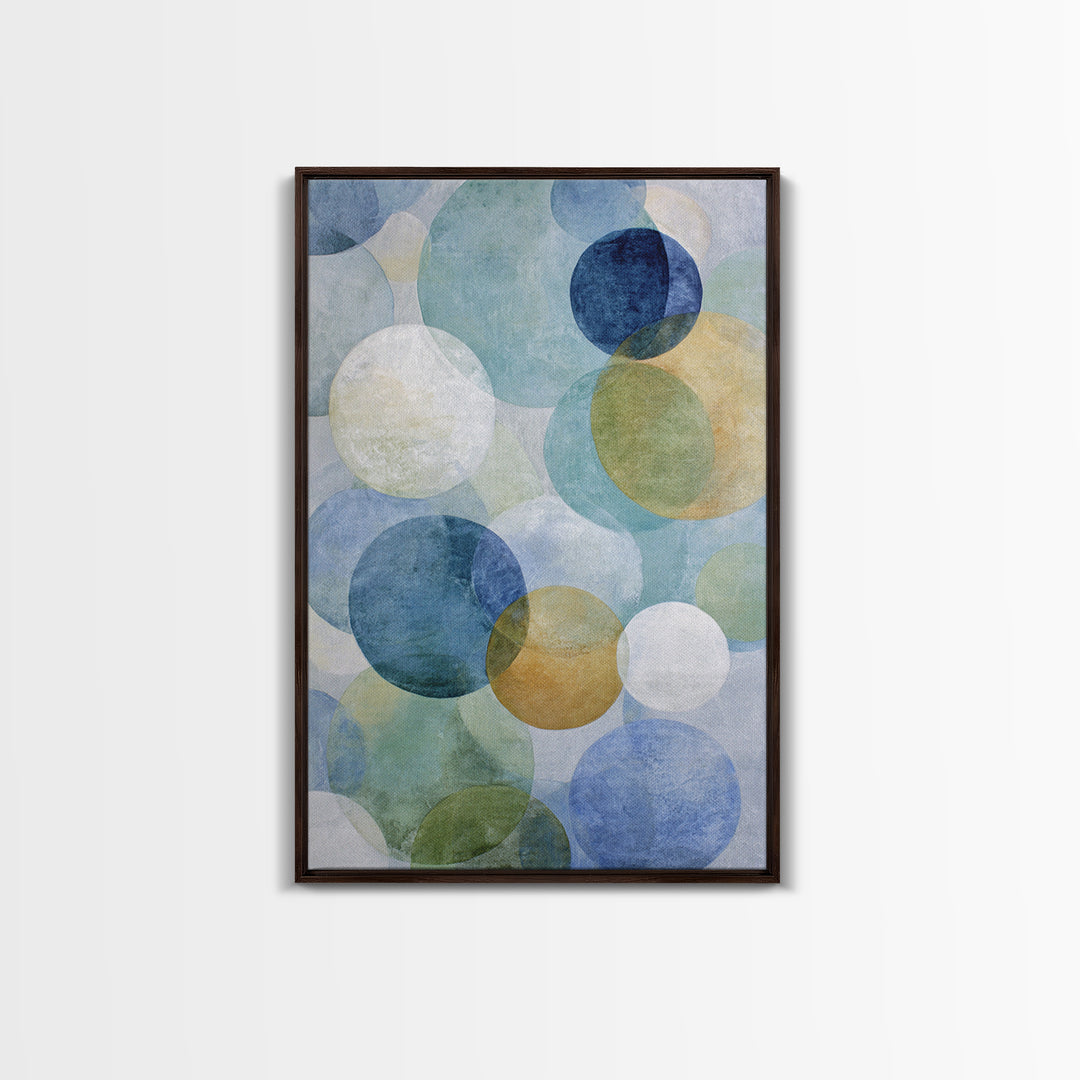 Abstract Cells and Circles as Soothing Pattern Framed Canvas Print, Medical Office Art, Digital Art, Office Decor, Abstract Art, MOA-2x3-13