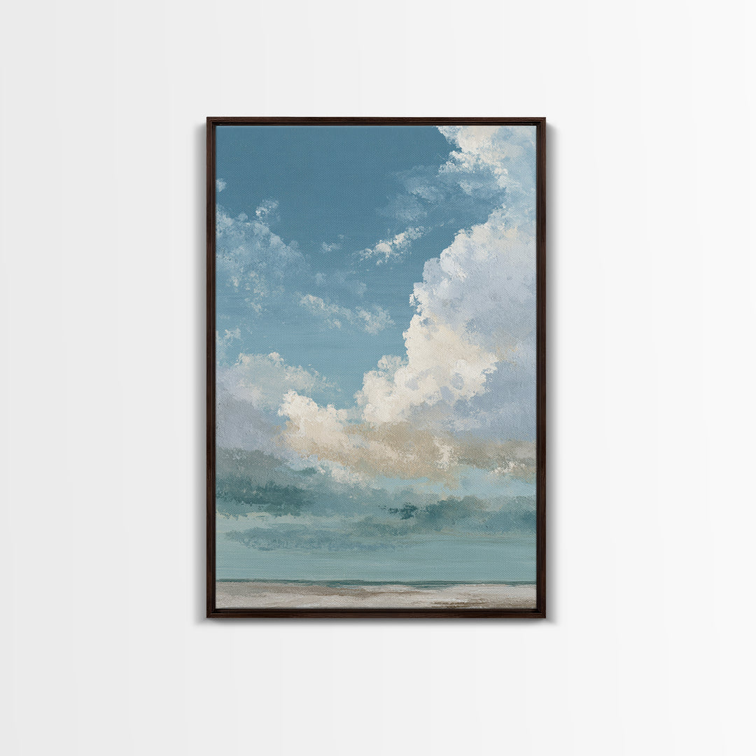 Sky and Cloud Scene Framed Canvas Print, Medical Office Art, Office Decor, Abstract Art, Calm, Anatomy Wall Art, MOA-2x3-17