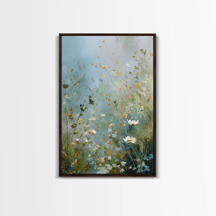 Sunlit Meadow with Wildflowers and Calm Mood Canvas Print, Medical Office Art, Digital Wall Art, Office Decor, Calm, MOA-2x3-20