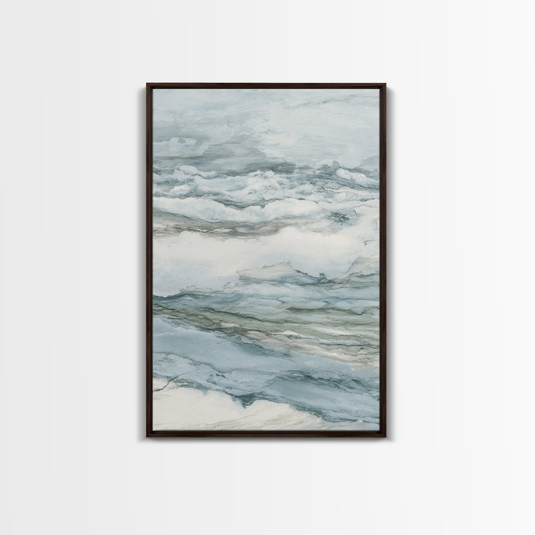 Subtle Marble Texture Framed Canvas Print, Medical Office Art, Science Art, Office Decor, Fine Art, Calm, Textured Painting, MOA-2x3-3