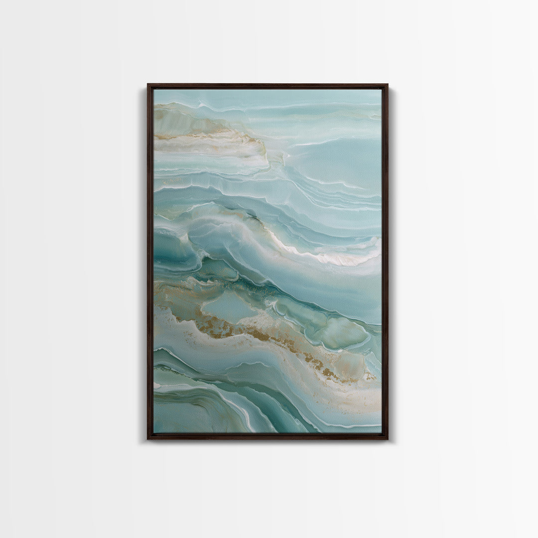 Calming Blue Abstract Framed Canvas Print, Medical Office Art, Medical Student Gift, Office Decor, Abstract Art, Calm, MOA-2x3-33