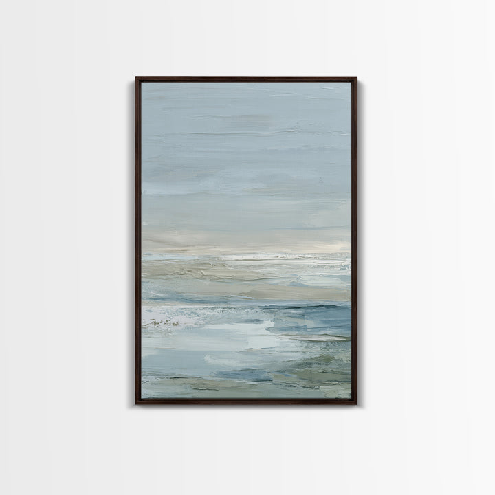 Soft Mountain Landscape Framed Canvas Print, Medical Office Art, Contemporary Art, Office Decor, Fine Art, Calm, Animal Art, MOA-2x3-34