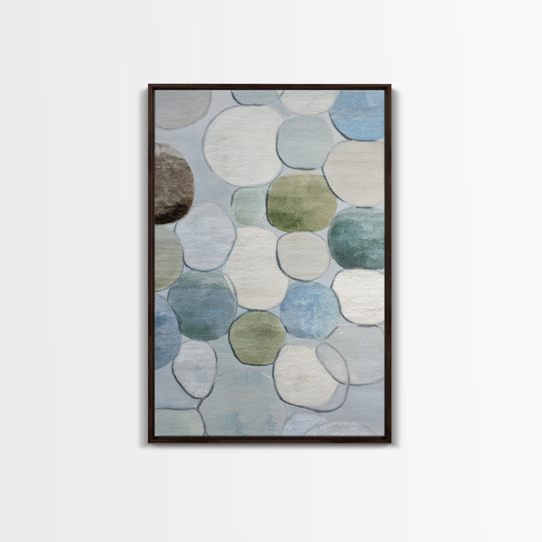 Abstract Cells and Circles as Soothing Pattern Framed Canvas Print, Medical Office Art, Digital Art, Office Decor, Abstract Art, MOA-2x3-37