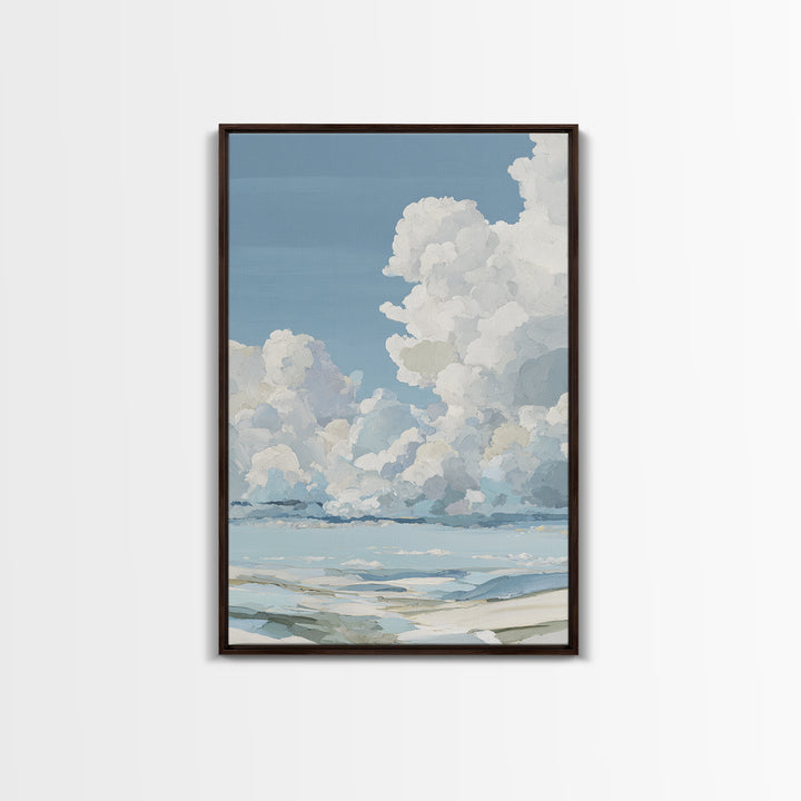 Sky and Cloud Scene Framed Canvas Print, Medical Office Art, Office Decor, Abstract Art, Calm, Anatomy Wall Art, MOA-2x3-41
