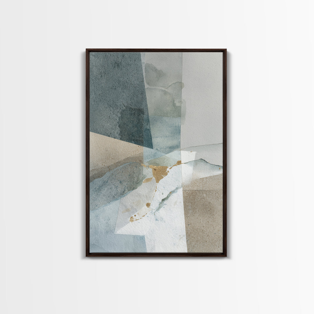 Clean Geometric Composition Framed Canvas Print, Medical Office Art, Room Decor, Office Decor, Abstract Art, Calm, MOA-2x3-42