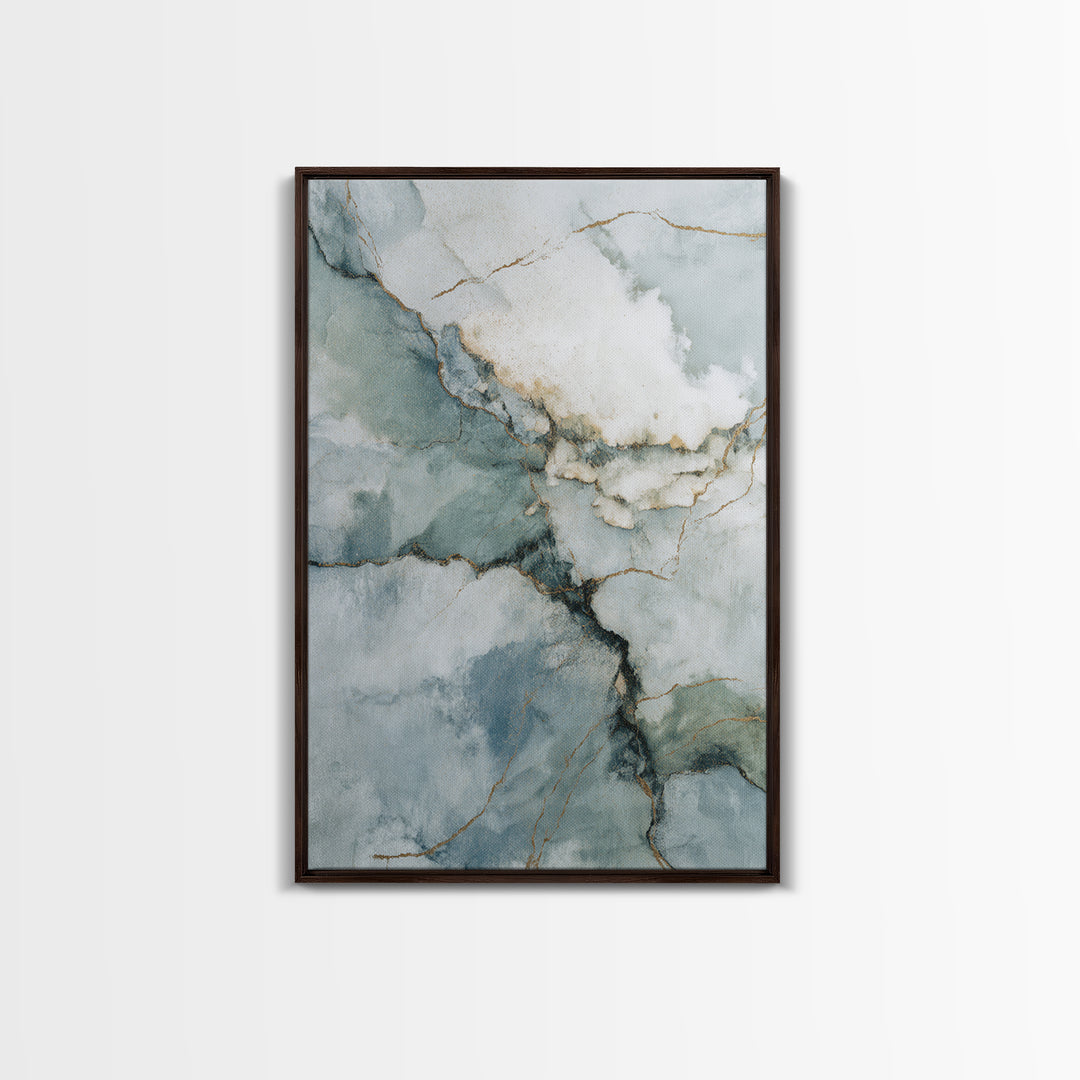 Subtle Marble Texture Framed Canvas Print, Medical Office Art, Room Decor, Office Decor, Oil Painting, Calm, MOA-2x3-51