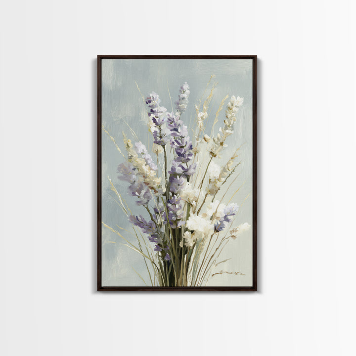 Lavender Botanical Still Life Framed Canvas Print, Medical Office Art, Printable Art, Office Decor, Watercolor Art, Calm, MOA-2x3-53
