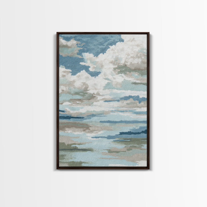 Sky and Cloud Scene Canvas Print, Medical Office Art, Teal Wall Art, Office Decor, Fine Art, Calm, Anatomy Art, Brain Art, MOA-2x3-65