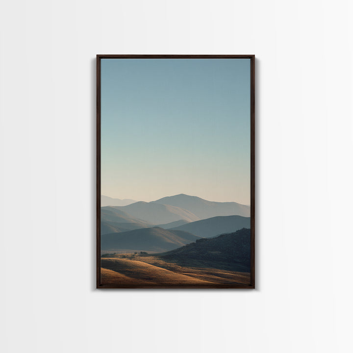 Minimal Sunrise over Rounded Hills Canvas Print, Medical Office Art, Wall Decor, Office Decor, Calm, Medical Office Decor, MOA-2x3-79