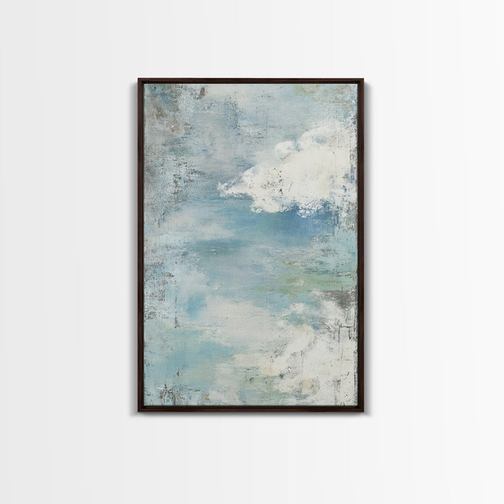 Calming Blue Abstract Canvas Print, Medical Office Art, Medical Art, Office Decor, Fine Art, Calm, Biology Art, Nurse Wall Art, MOA-2x3-81