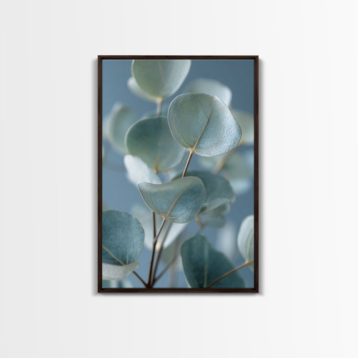 Botanical Eucalyptus Branch Framed Canvas Print, Medical Office Art, Medical Office Decor, Office Decor, Fine Art, Calm, MOA-2x3-83