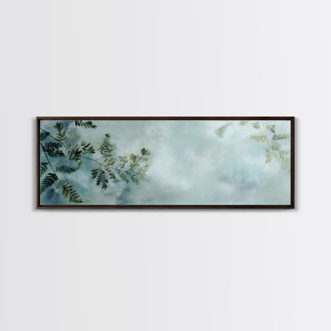 Minimal Green Fern Specimen Canvas Print, Medical Office Art, Nurse Wall Art, Office Decor, Fine Art, Calm, Room Decor, MOA-3x1-24