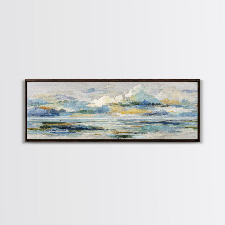 Sky and Cloud Scene Canvas Print, Medical Office Art, Medical Wall Art, Office Decor, Abstract Art, Calm, Neutral Decor, MOA-3x1-25