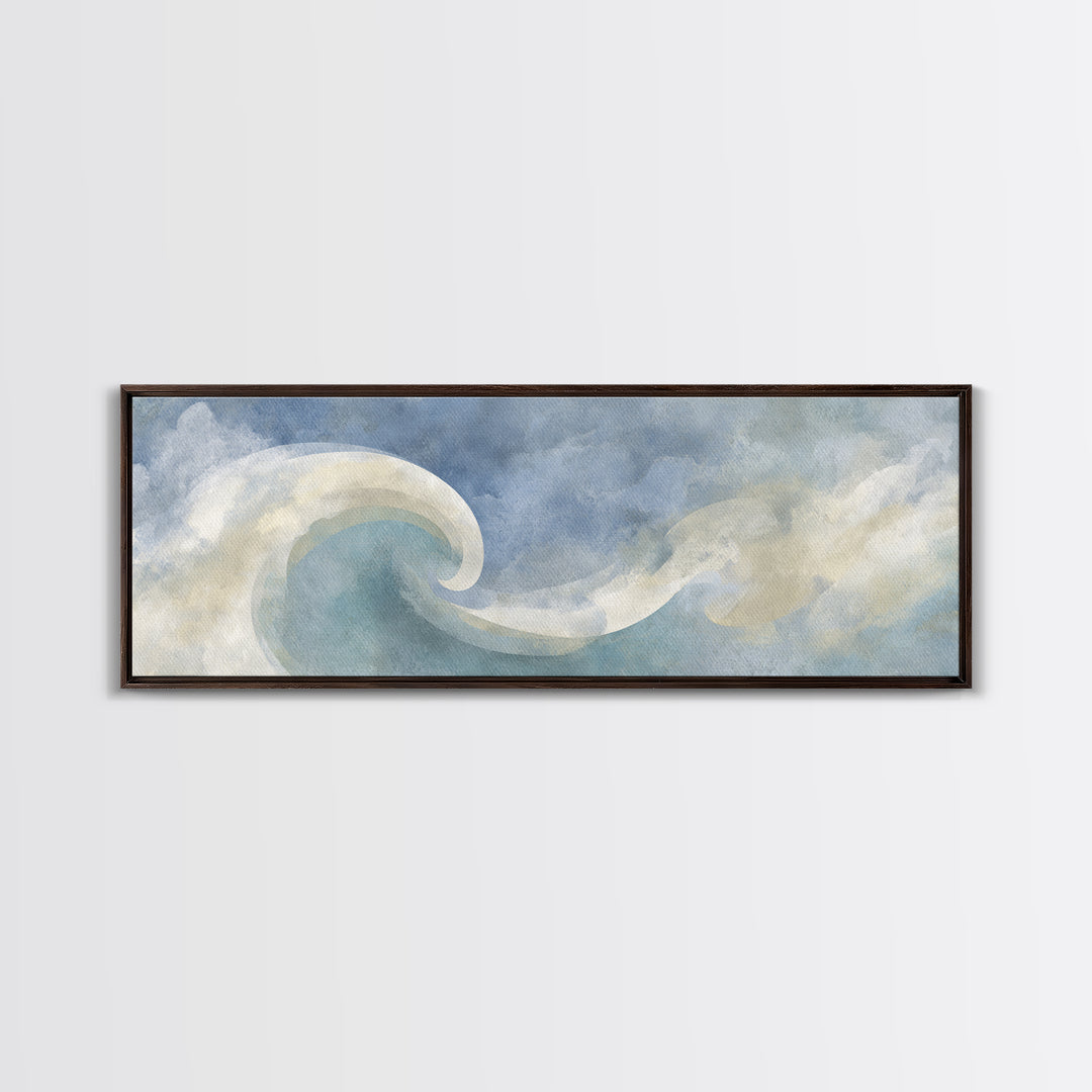 Calming Blue Abstract Canvas Print, Medical Office Art, Brain Art, Office Decor, Abstract Art, Calm, Boho Decor, MOA-3x1-41