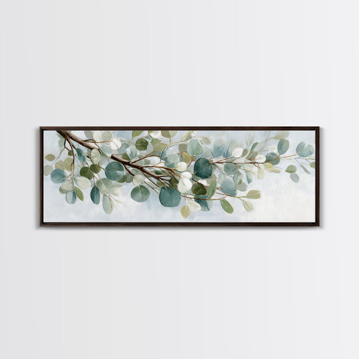 Botanical Eucalyptus Branch Canvas Print, Medical Office Art, Wall Decor, Office Decor, Fine Art, Calm, Medical Office Decor, MOA-3x1-43