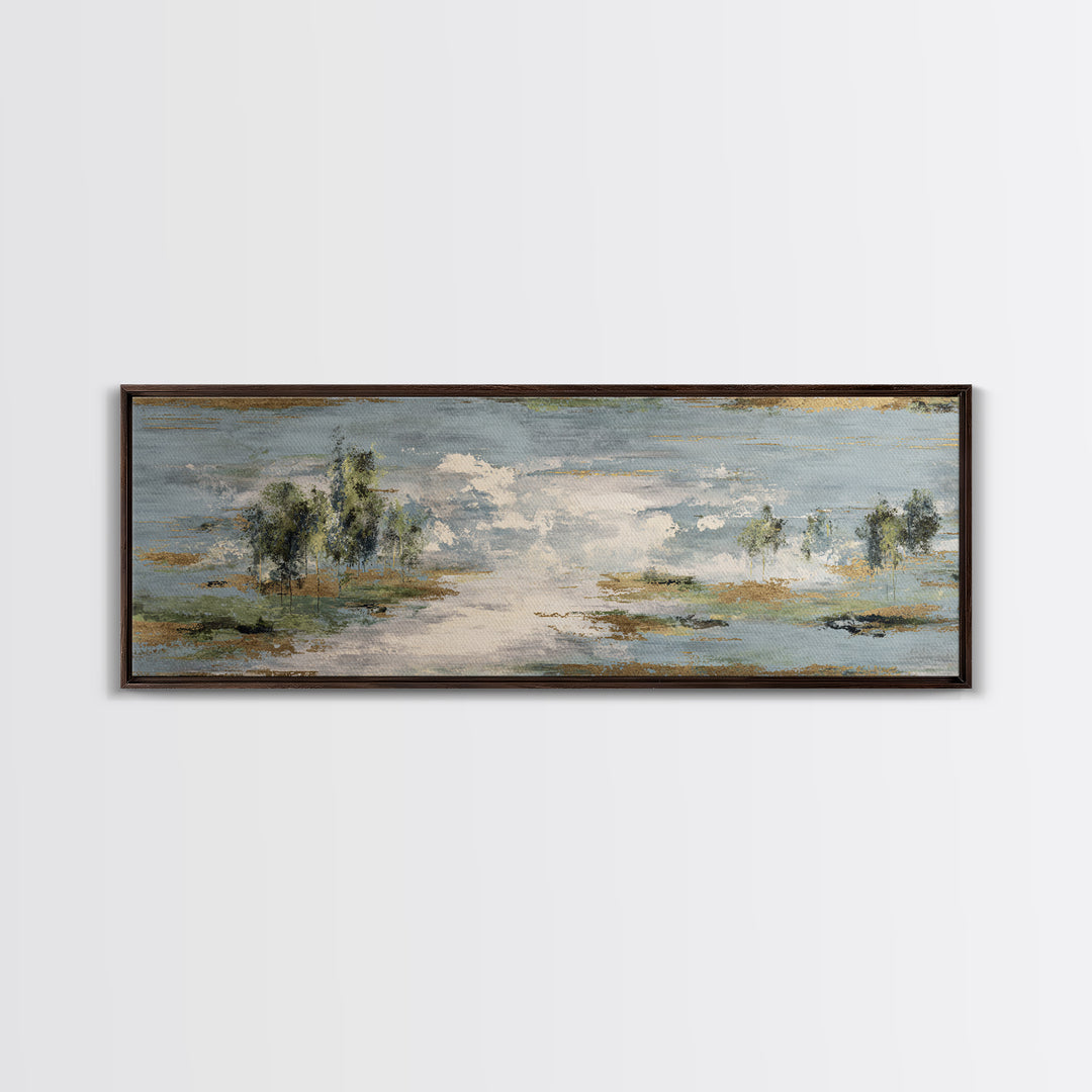 Gentle Forest Path Framed Canvas Print, Medical Office Art, Educational Poster, Office Decor, Fine Art, Calm, Fine Art Print, MOA-3x1-57