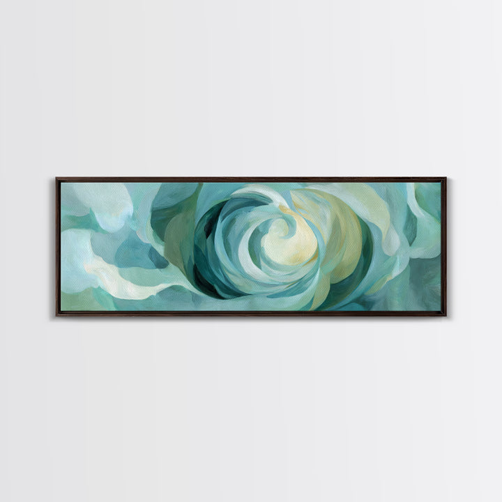 Abstract Healing Spiral Framed Canvas Print, Medical Office Art, Neutral Decor, Office Decor, Abstract Art, Calm, Wall Art, MOA-3x1-7