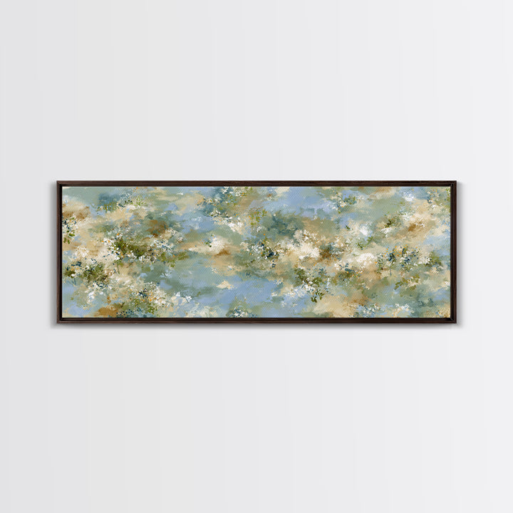 Sunlit Meadow with Wildflowers and Calm Mood Canvas Print, Medical Office Art, Home Decor, Office Decor, Oil Painting, Calm, MOA-3x1-76