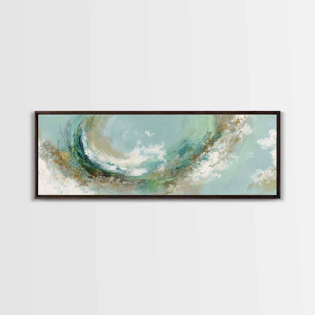 Abstract Healing Spiral Framed Canvas Print, Medical Office Art, Dental Office Decor, Office Decor, Abstract Art, Calm, MOA-3x1-79