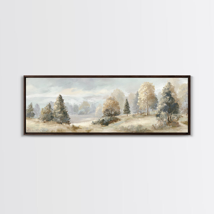 Gentle Forest Path Framed Canvas Print, Medical Office Art, Teal Wall Art, Office Decor, Fine Art, Calm, Anatomy Art, MOA-3x1-9