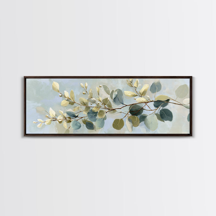 Botanical Eucalyptus Branch Canvas Print, Medical Office Art, Room Decor, Office Decor, Fine Art, Calm, Medical Student Gift, MOA-3x1-91
