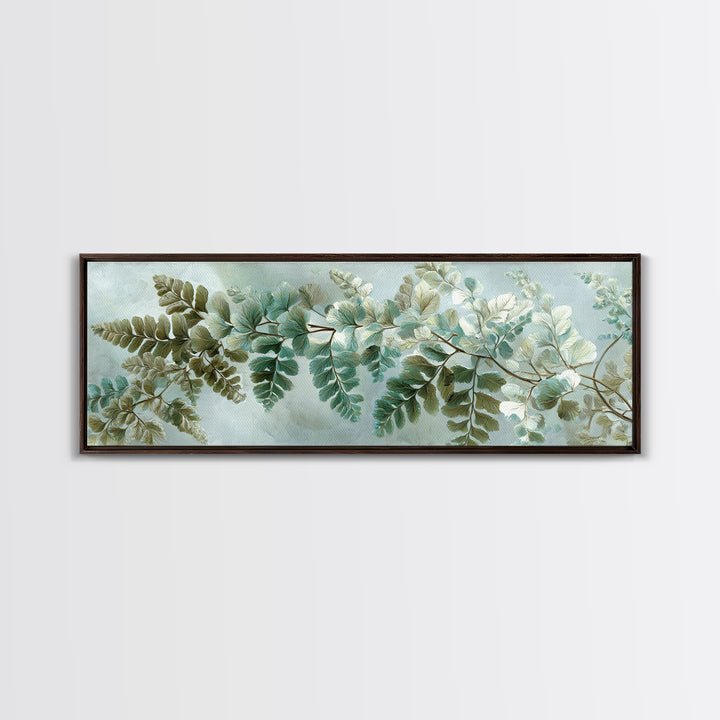 Minimal Green Fern Specimen Canvas Print, Medical Office Art, Neutral Decor, Office Decor, Fine Art, Calm, Wall Art, Home Decor, MOA-3x1-96