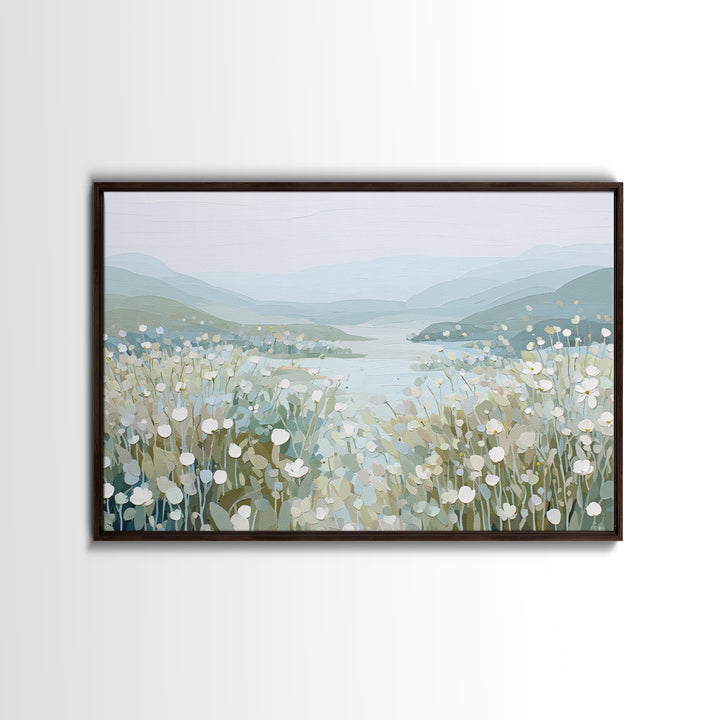 Sunlit Meadow with Wildflowers and Calm Mood Canvas Print, Medical Office Art, Medical Wall Art, Office Decor, Calm, Room Decor, MOA-3x2-40