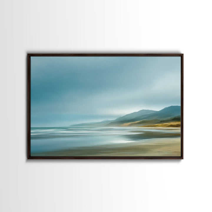 Coastal Shells and Water Study Canvas Print, Medical Office Art, Educational Poster, Office Decor, Calm, Fine Art Print, MOA-3x2-48