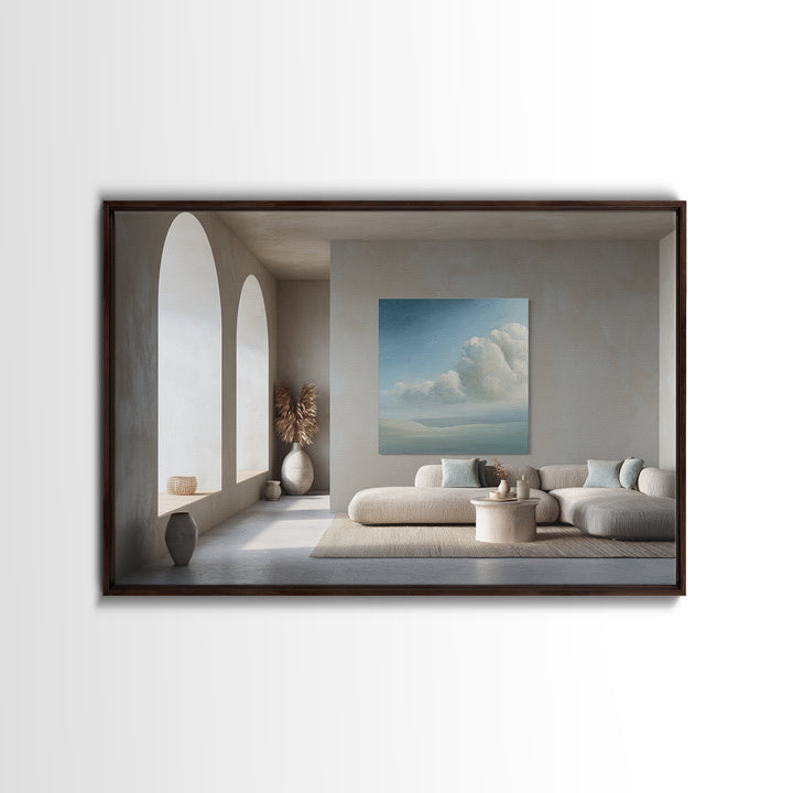 Sky and Cloud Scene Canvas Print, Medical Office Art, Educational Poster, Office Decor, Oil Painting, Calm, Fine Art Print, MOA-3x2-61