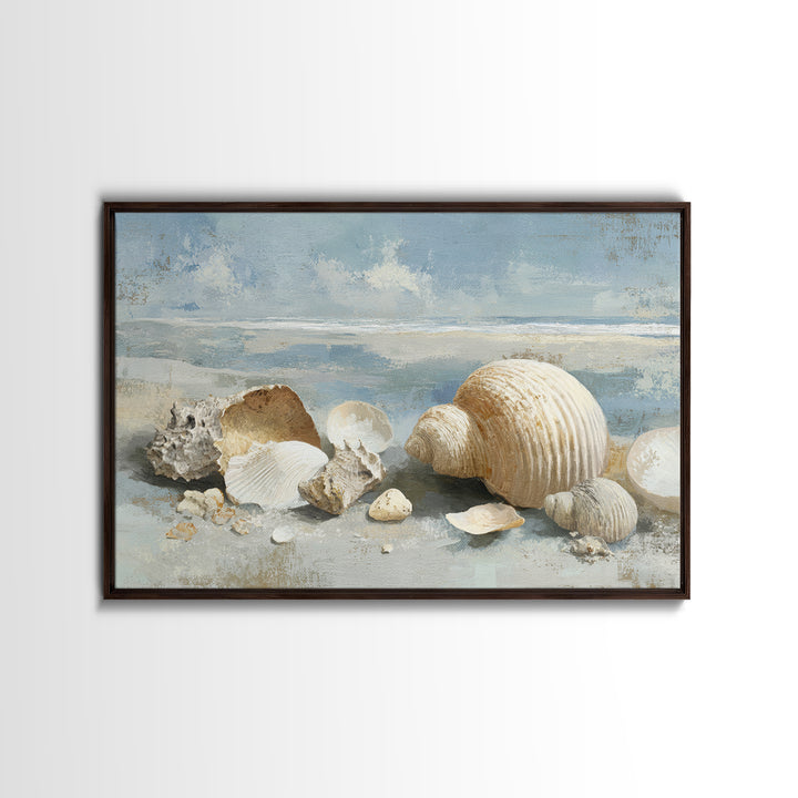 Coastal Shells and Water Study Canvas Print, Medical Office Art, Modern Decor, Office Decor, Fine Art, Calm, Home Decor, MOA-3x2-72
