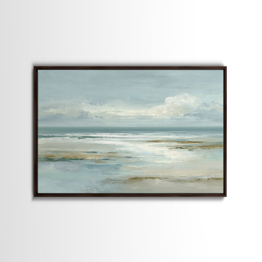 Peaceful Ocean Horizon Framed Canvas Print, Medical Office Art, Animal Art, Office Decor, Fine Art, Calm, Heart Anatomy Print, MOA-3x2-8