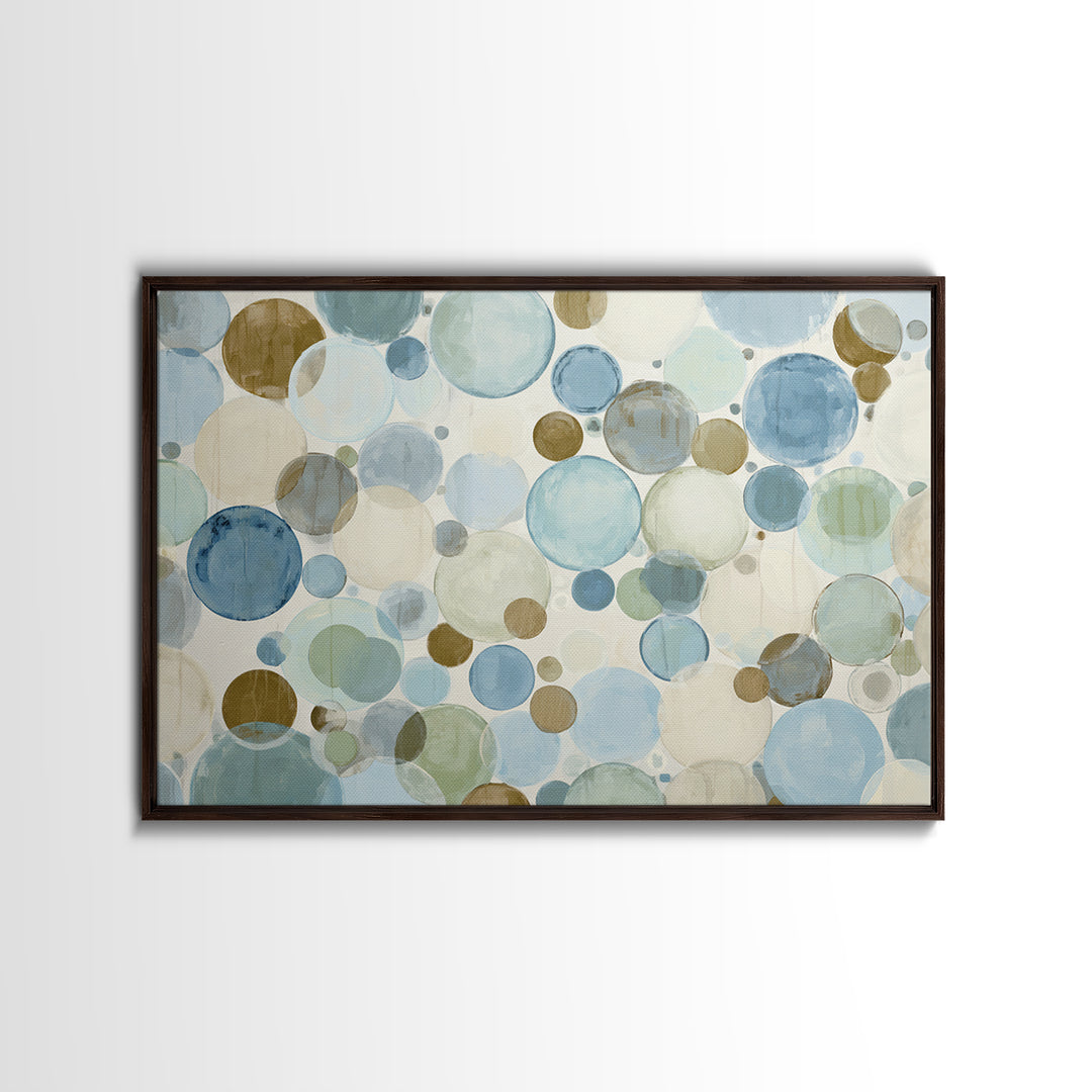 Abstract Cells and Circles as Soothing Pattern Framed Canvas Print, Medical Office Art, Biology Art, Office Decor, Abstract Art, MOA-3x2-81