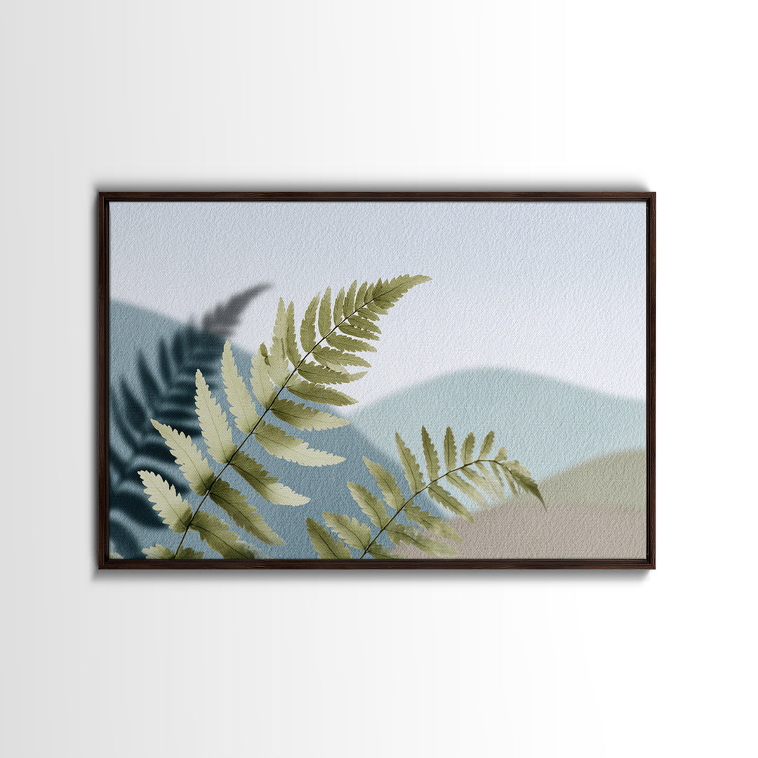 Minimal Green Fern Specimen Canvas Print, Medical Office Art, Boho Decor, Office Decor, Fine Art, Calm, Printable Wall Art, MOA-3x2-84
