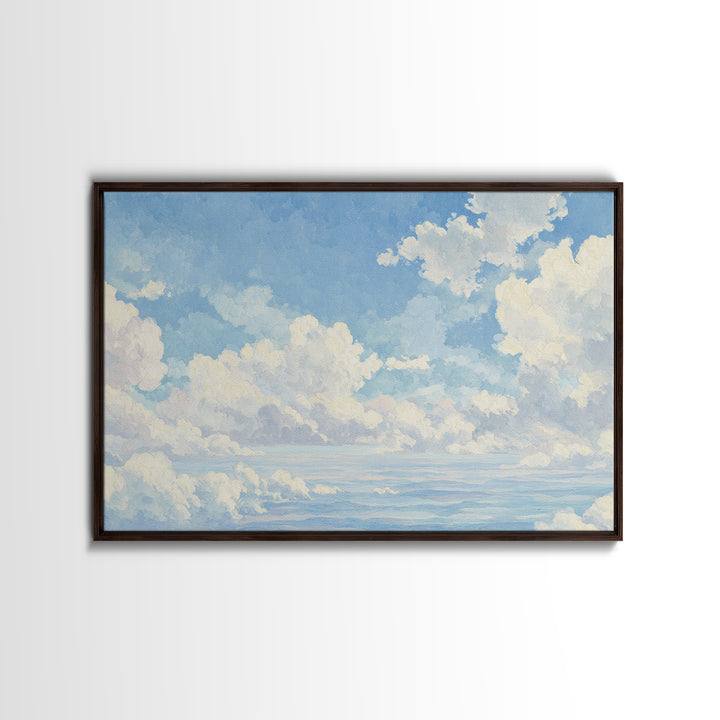Sky and Cloud Scene Framed Canvas Print, Medical Office Art, Nurse Wall Art, Office Decor, Fine Art, Calm, Room Decor, MOA-3x2-85